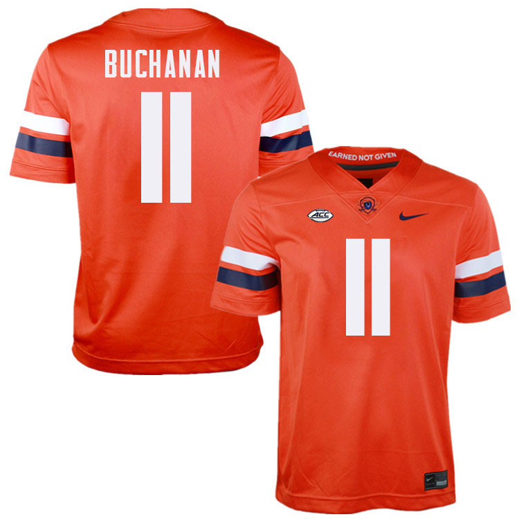Virginia Cavaliers #11 Mekhi Buchanan College Football Jerseys Stitched-Orange